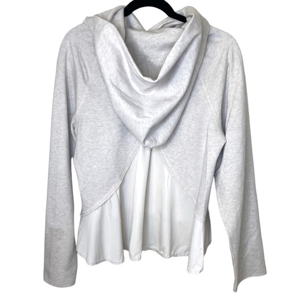 19-20”PTP Lululemon cream hoodie yoga Pull Me Over heathered - Picture 4 of 7